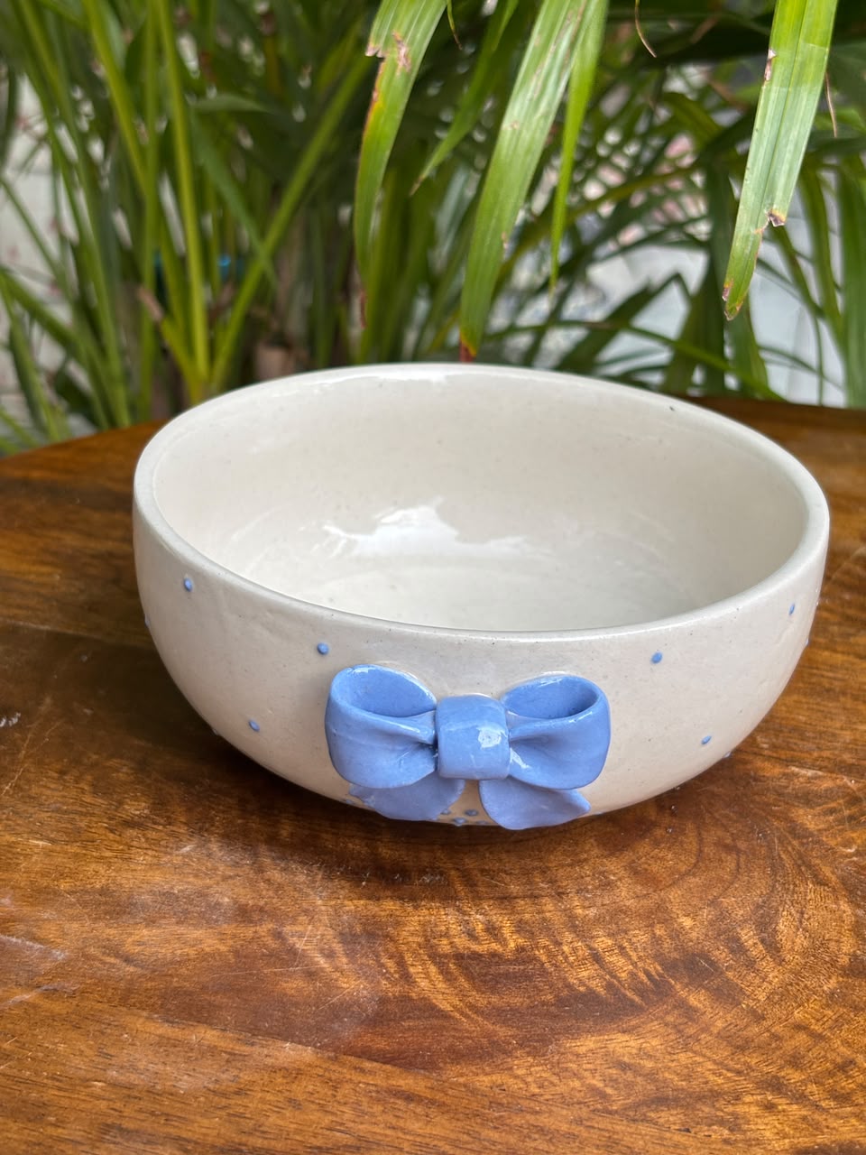 Blue Blush Bow Snack Bowl