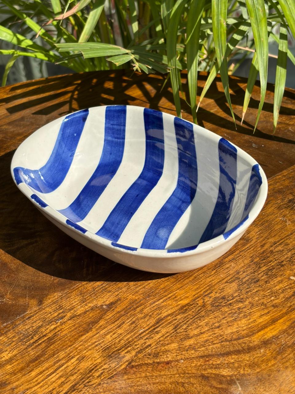 Blue Candy Swirl Snack Bowl