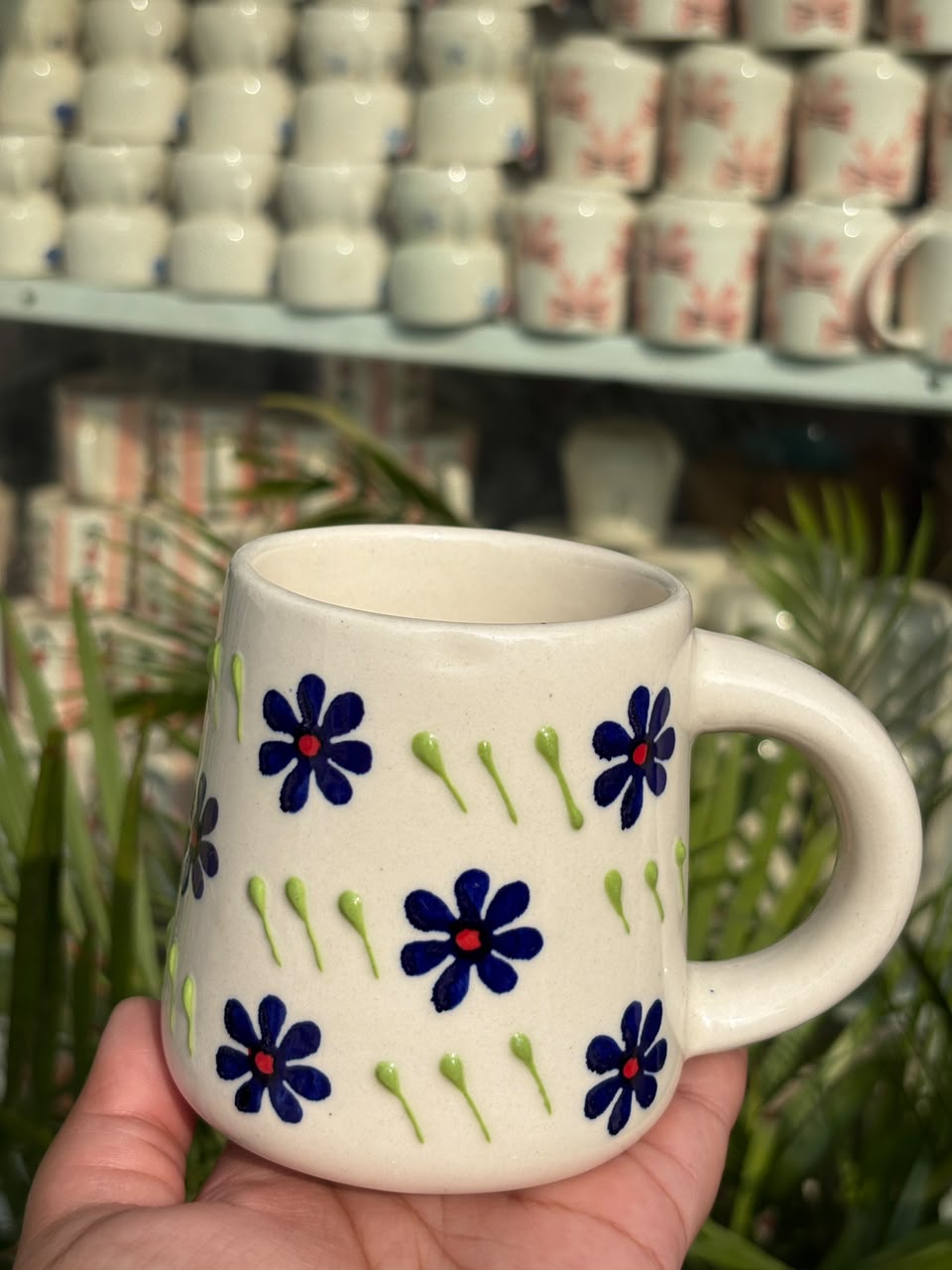 Blue Daisy Garden Mug