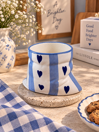 Blue Heart Sack Mug