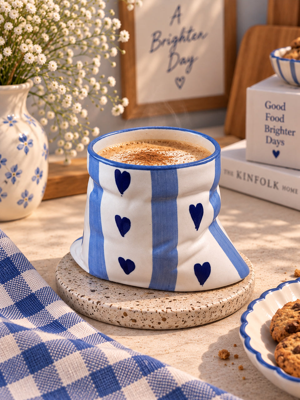 Blue Heart Sack Mug