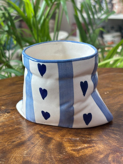 Blue Heart Sack Mug