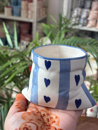 Blue Heart Sack Mug