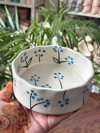 Blue Meadow Bloom Snack Bowl