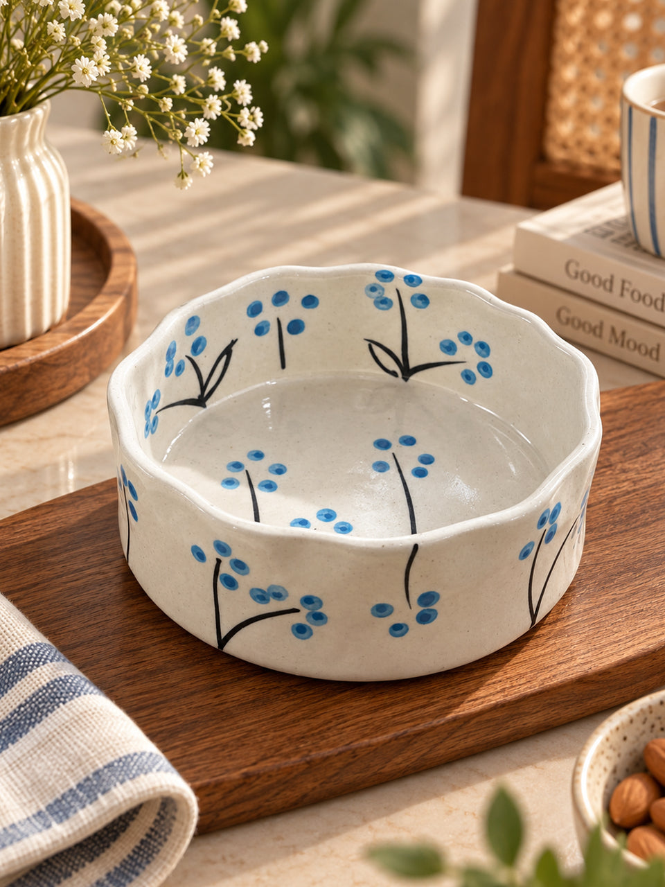 Blue Meadow Bloom Snack Bowl