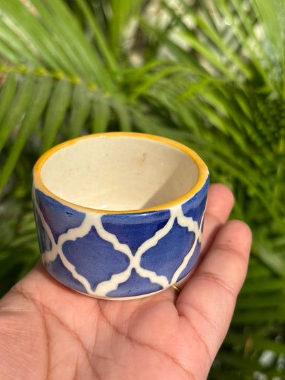 Blue Moroccan Dip Bowls Set (Set of 4)