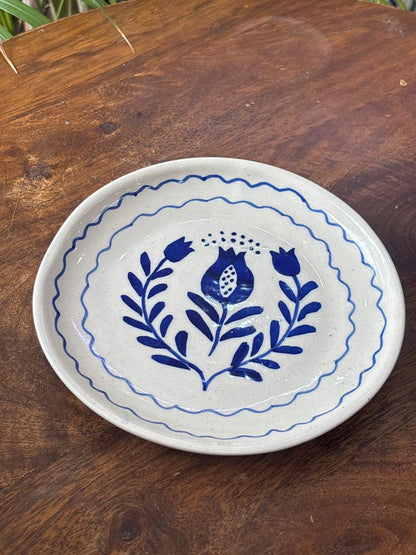 Blue Reverie Snack Plates Set (Set of 2)