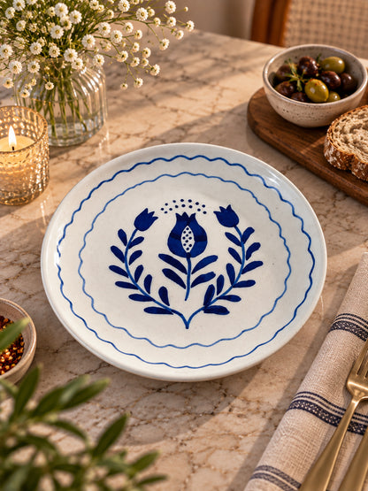 Blue Reverie Snack Plates Set (Set of 2)