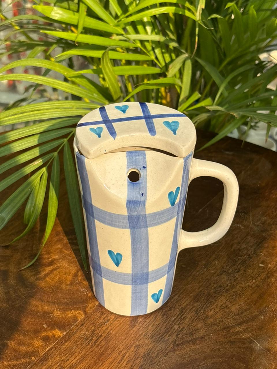 Bluebell Bliss Ceramic Sipper with Lid