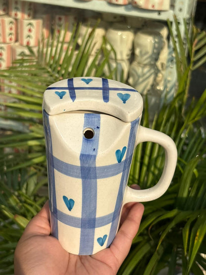 Bluebell Bliss Ceramic Sipper with Lid