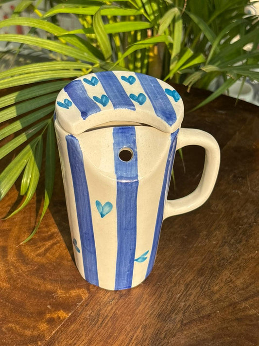 Bluebell Breeze Ceramic Sipper with Lid