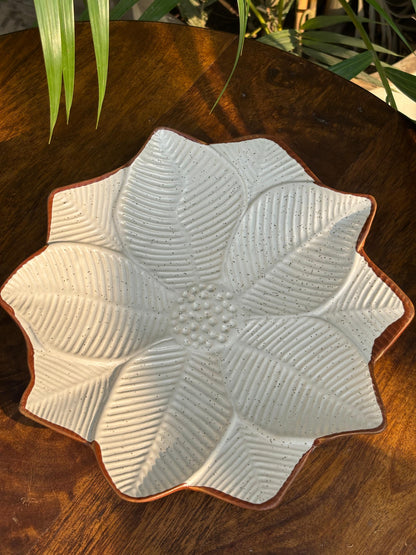 Blush Bloom-White Platter