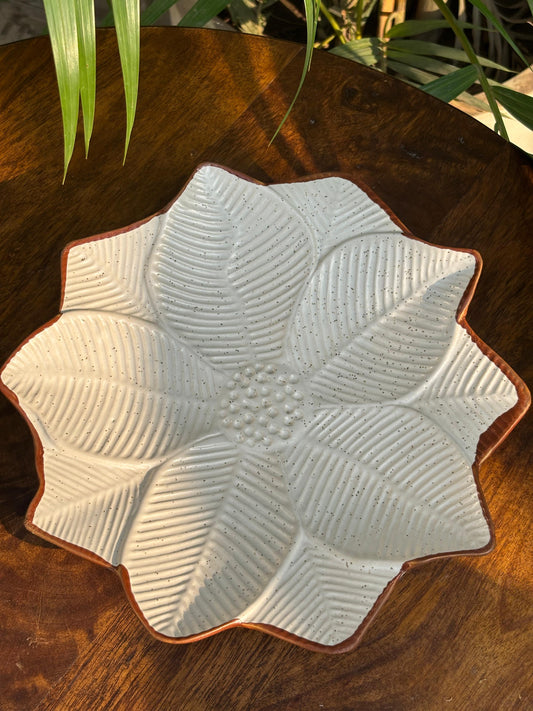 Blush Bloom-White Platter