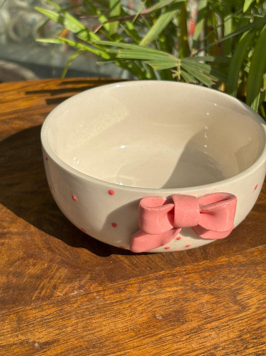 Blush Bow Snack Bowl