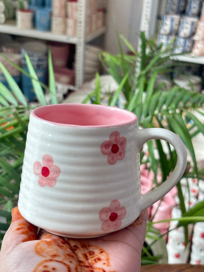 Blush Pink Blossom Ripple Mug
