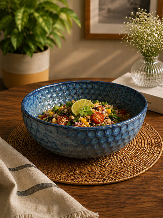 Celestial Blue Luxe Serving Bowl