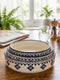 Blue Floral Design Serving Bowl Set (Set of 3)