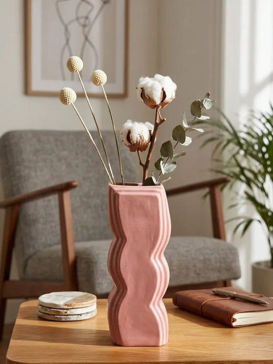 Rosé Wave Vase