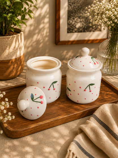 Cherry Blossom Pickle/Spice Jars (Set of 2)