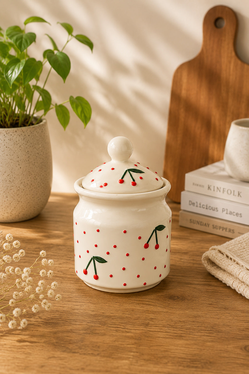 Cherry Blossom Pickle/Spice Jars (Set of 2)