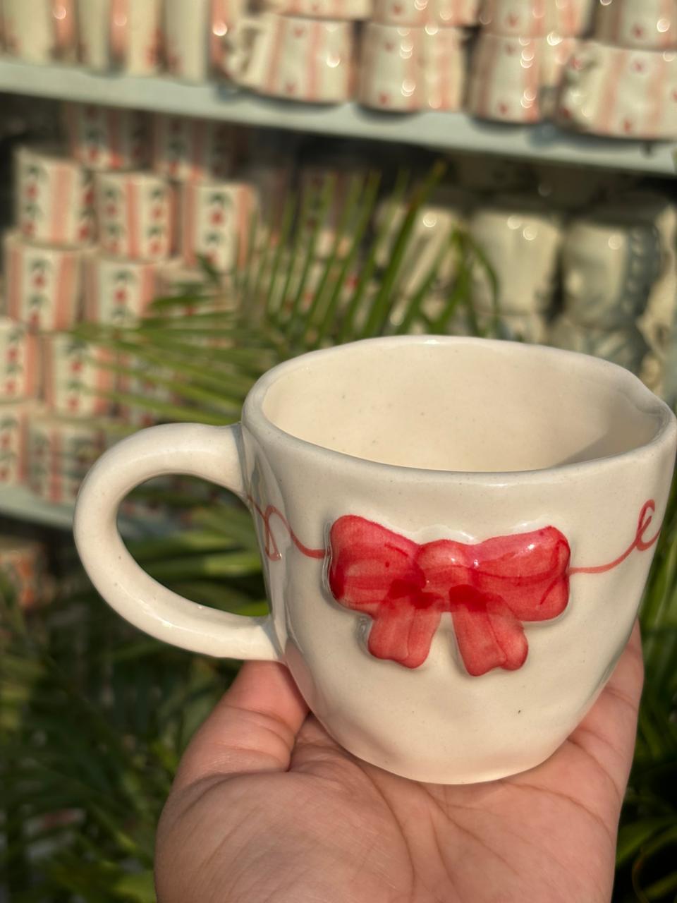 Cherry Bow Ceramic Mug