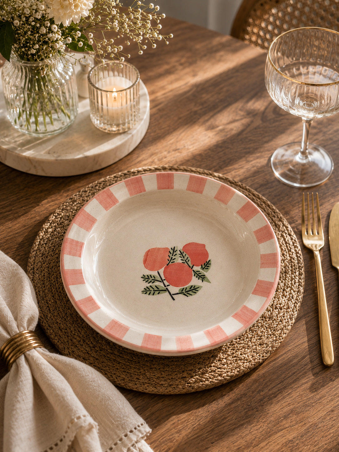 Citrus Bloom Pasta Plates (Set of 2)