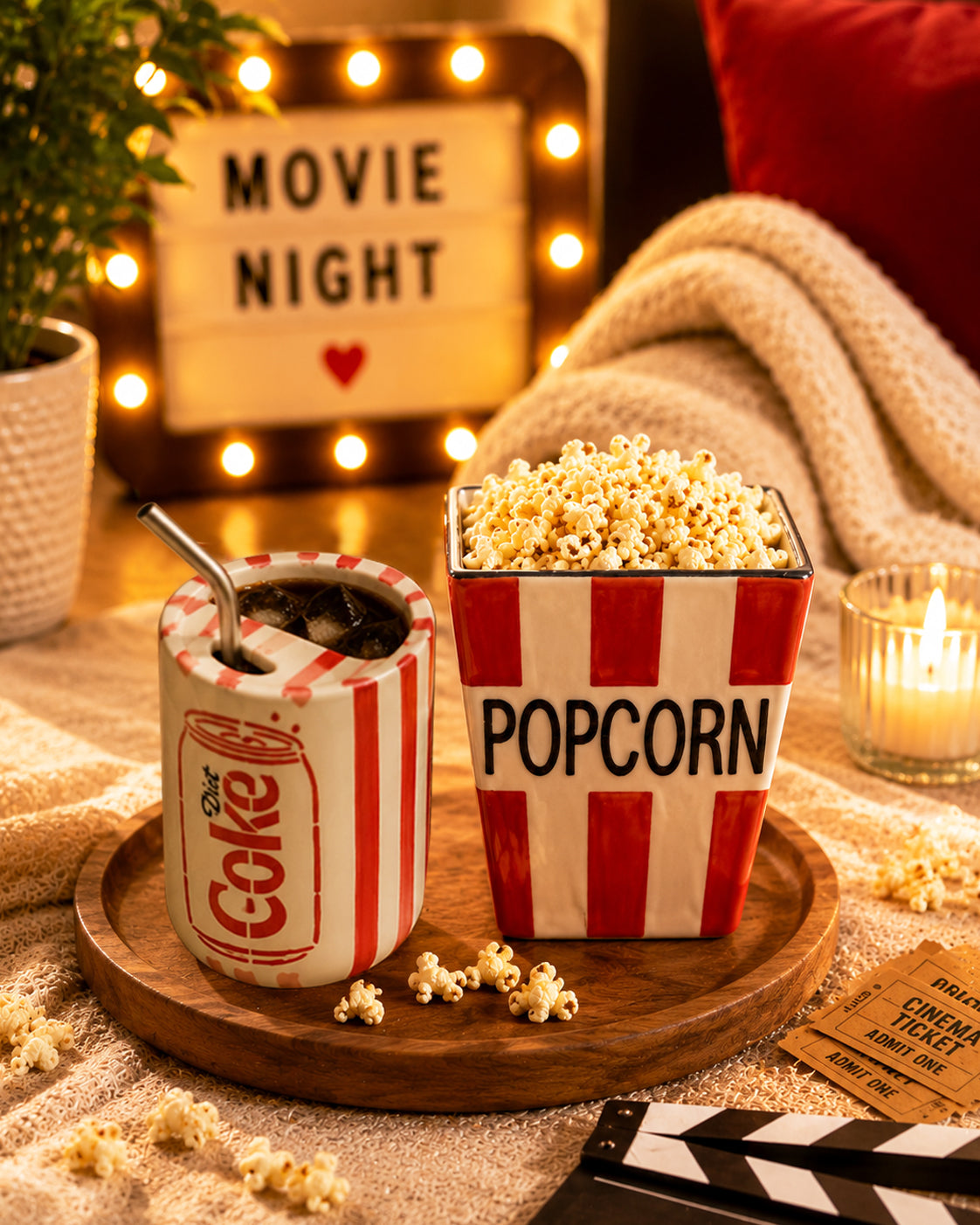 Classic Popcorn & Diet Coke Fizz Sipper Set