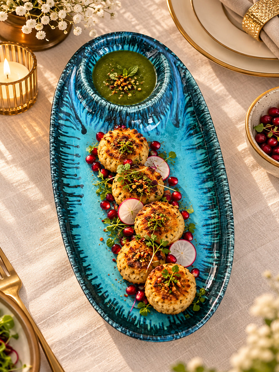 Coastal Blue Chip-n-Dip Platter
