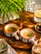 Colorful Lines Dip Bowls with Handle (Set of 2)