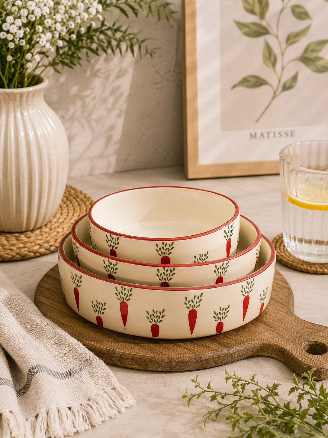 Country Garden Serving Bowl Set (Set of 3)