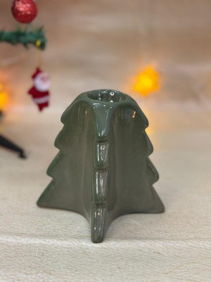 Cozy Pine Tree Tealight Stand-Green