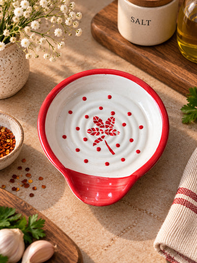 Crimson Bloom Spoon Rest (Set of 2)