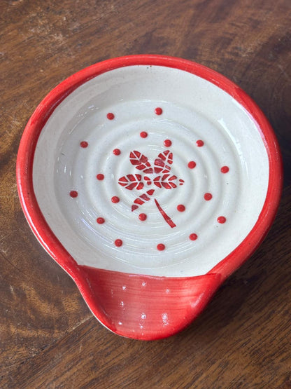 Crimson Bloom Spoon Rest (Set of 2)