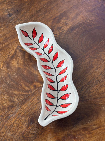 Crimson Leaf Elegance Platter