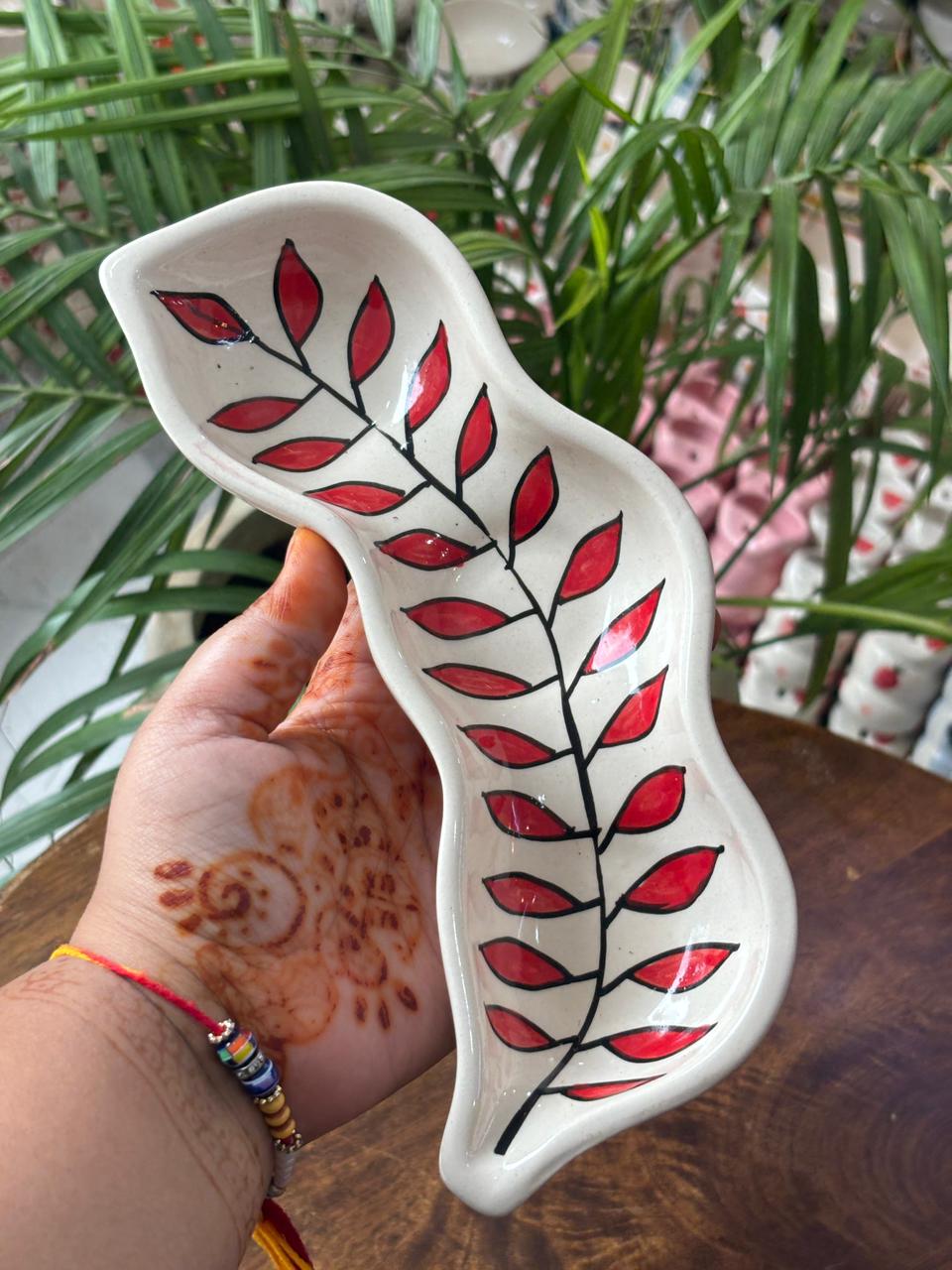 Crimson Leaf Elegance Platter