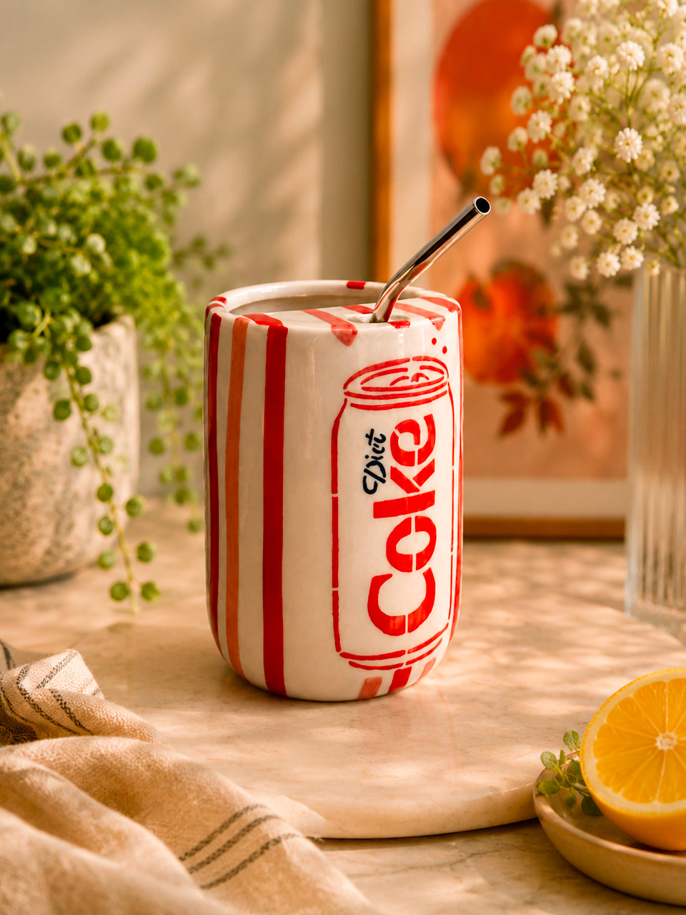 Diet Coke Fizz Sipper with Straw