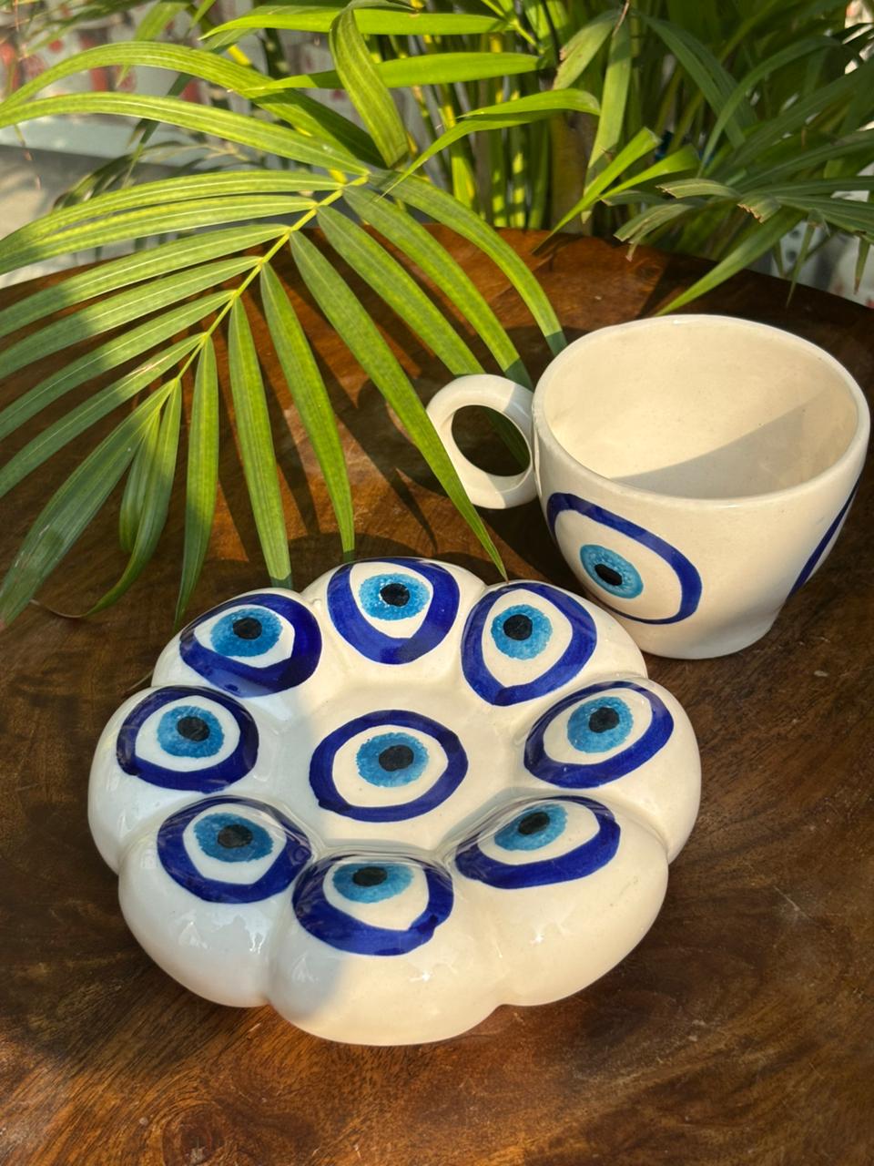 Evil Eye Blessing Mug & Saucer Set