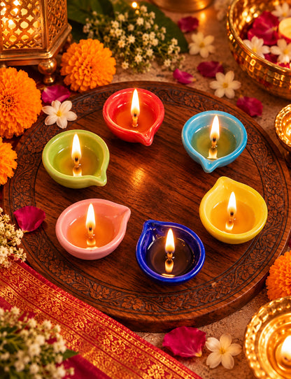 Festive Pop Diyas – (Set of 5 Assorted)