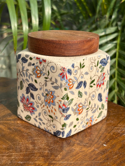 FloraMajesty Decal Print Air-tight Jar