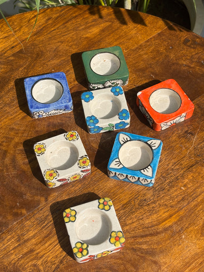 Floral Fiesta Tealight Holders – (Set of 5 Assorted)