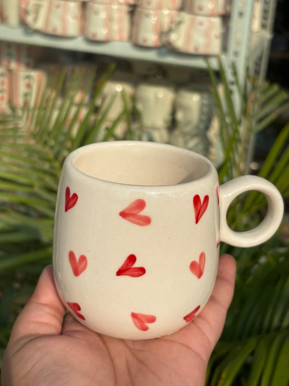 Flying Hearts Chunky Mug