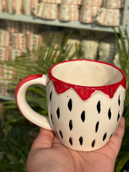 Fruity Delight Chunky Mug- Red