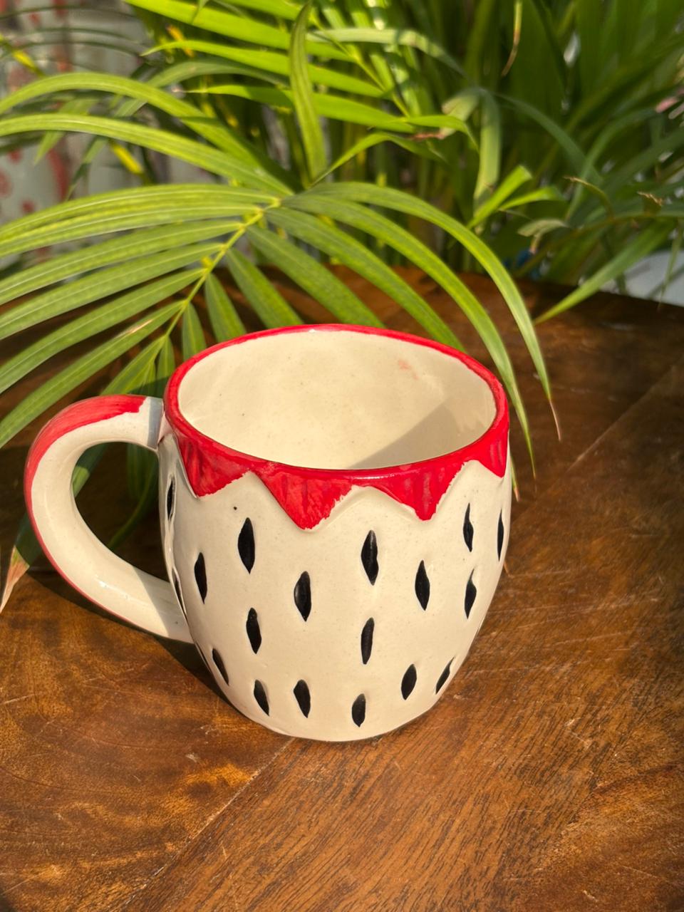 Fruity Delight Chunky Mug- Red