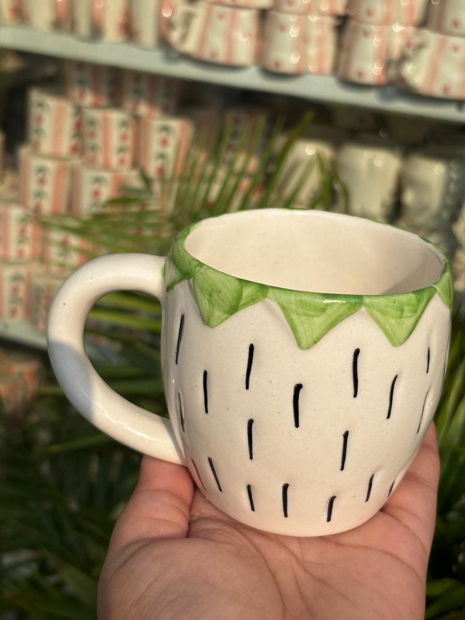 Fruity Delight Chunky Mug- Green