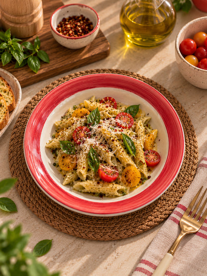Golden Bloom Pasta Plates (Set of 2)