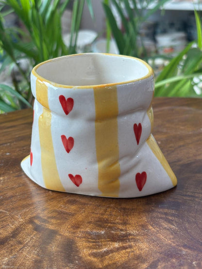 Golden Heart Sack Mug
