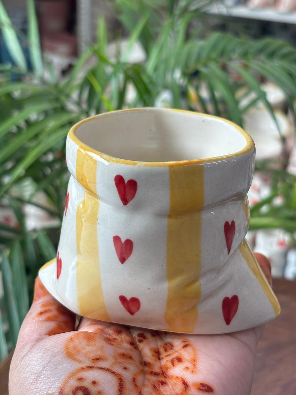 Golden Heart Sack Mug