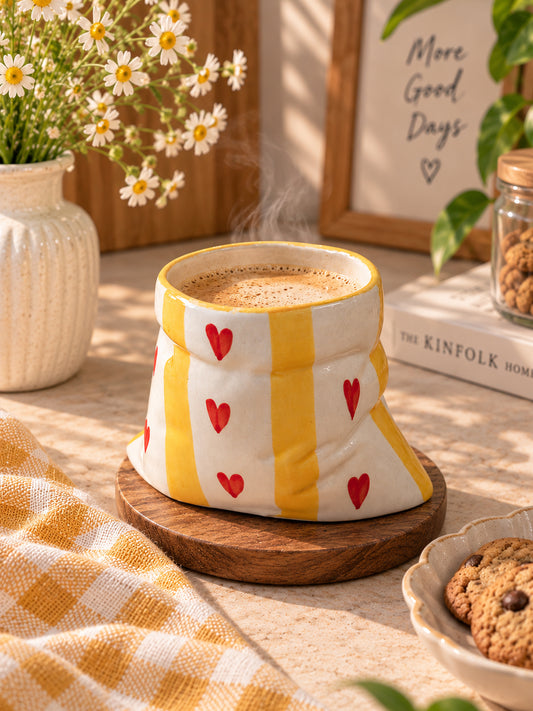 Golden Heart Sack Mug