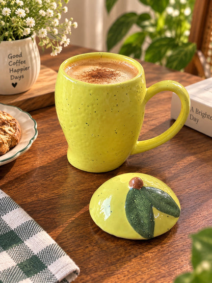 Golden Mango Mug with Lid