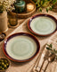 Green Brown Glaze Dinner Plate